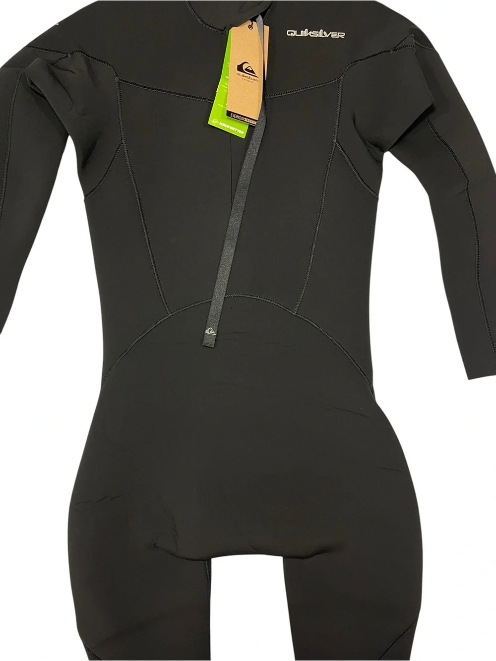 Quiksilver Everyday Sessions 5/4/3mm Back Zip Full Wetsuit Black Mens Size M NEW